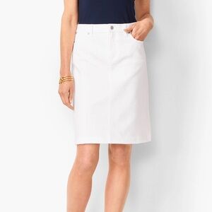 Talbots white denim skirt NWOT